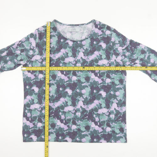 Honor Millburn Women's Multicoloured Floral 3/4 Sleeve T-Shirt M