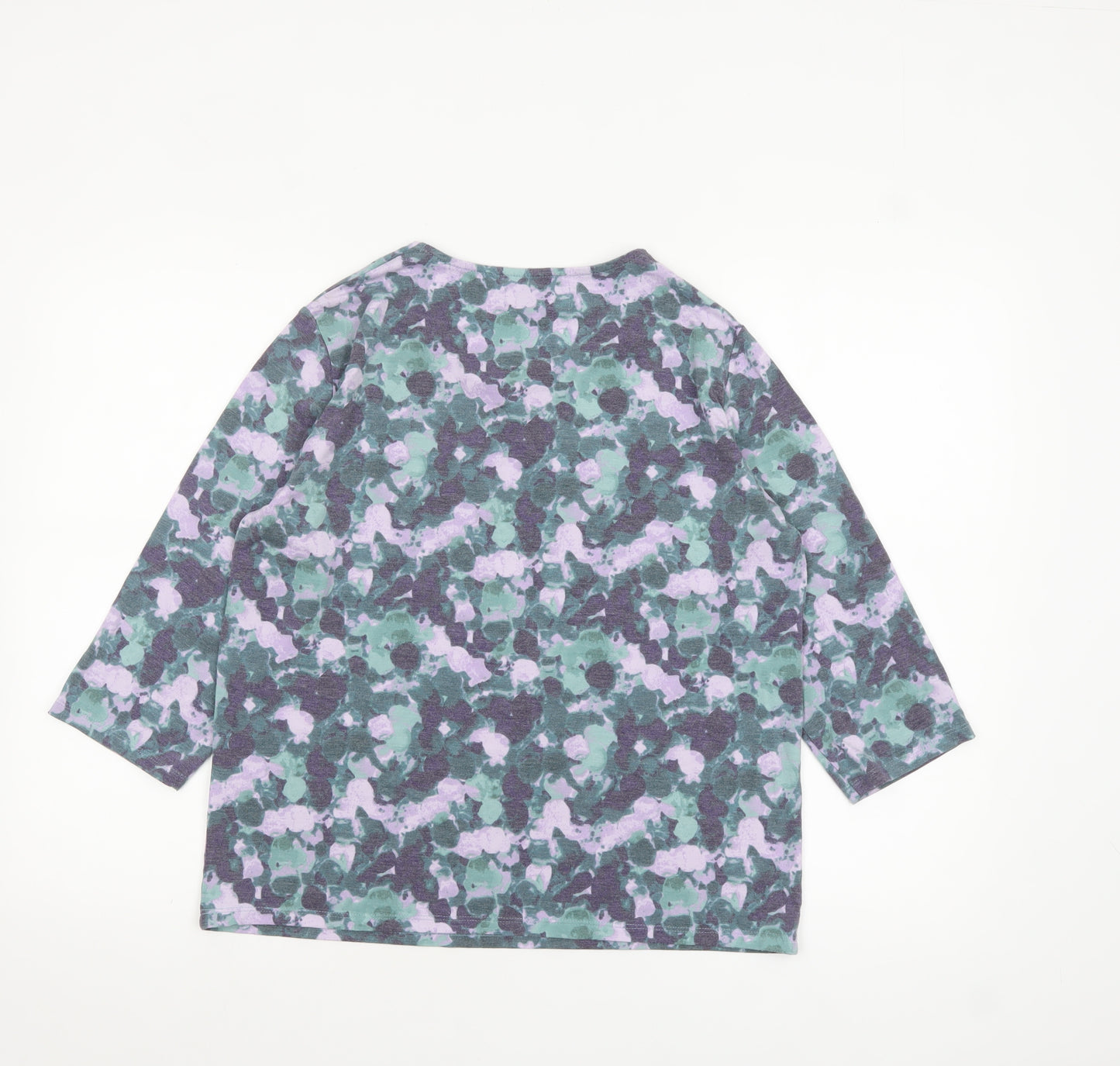 Honor Millburn Women's Multicoloured Floral 3/4 Sleeve T-Shirt M