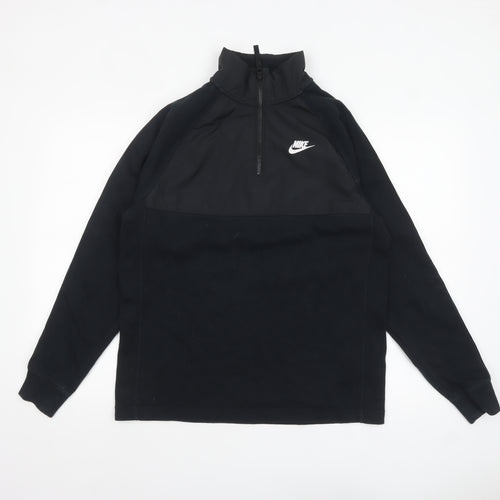 Nike Men's Black Small 1/2 Zip Pullover Sweatshirt with Logo