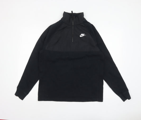 Nike Men's Black Small 1/2 Zip Pullover Sweatshirt with Logo