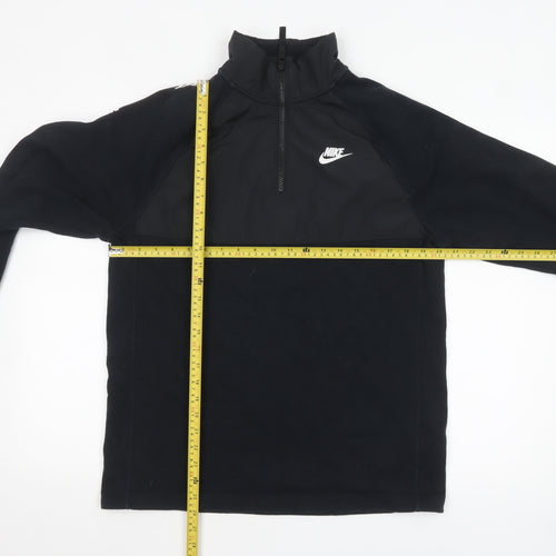 Nike Men's Black Small 1/2 Zip Pullover Sweatshirt with Logo