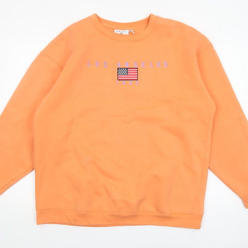 Daisy Street Women's Orange Los Angeles Graphic Sweatshirt Size 14