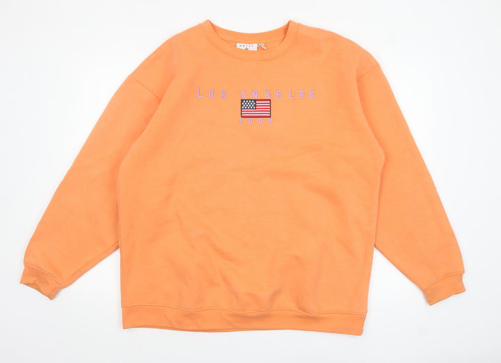 Daisy Street Women's Orange Los Angeles Graphic Sweatshirt Size 14