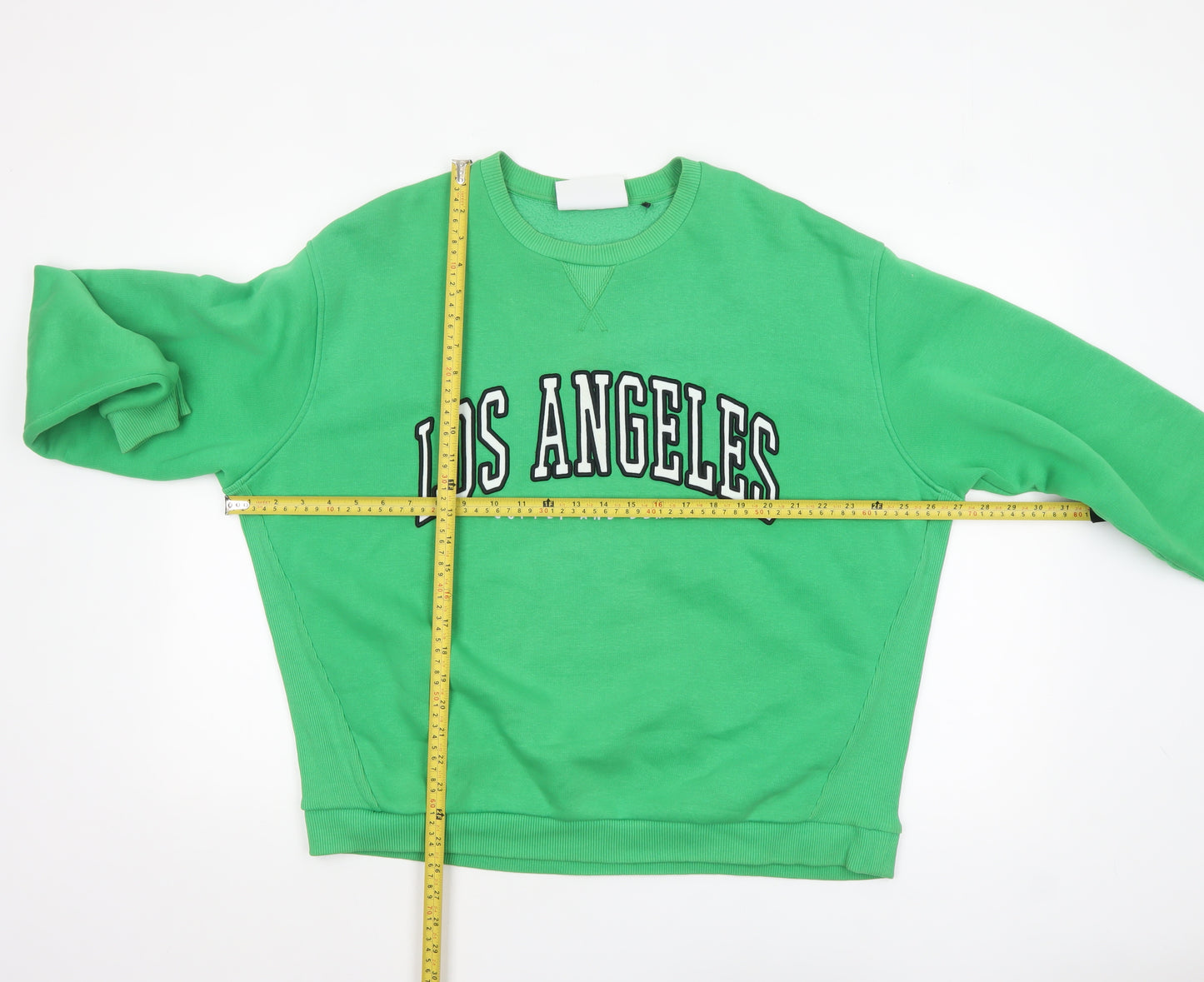 Supply & Demand Womens Green Los Angeles Crew Neck Sweatshirt UK 10