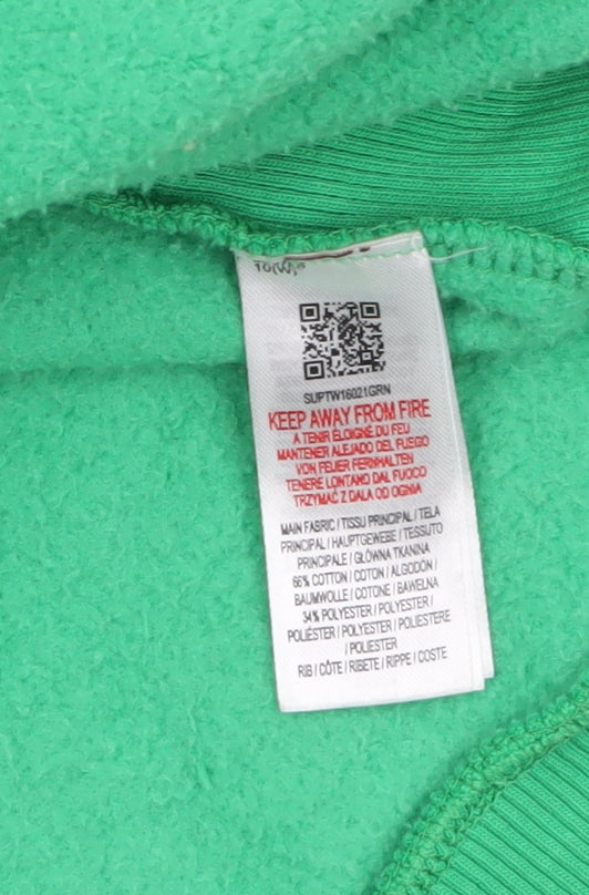 Supply & Demand Womens Green Los Angeles Crew Neck Sweatshirt UK 10