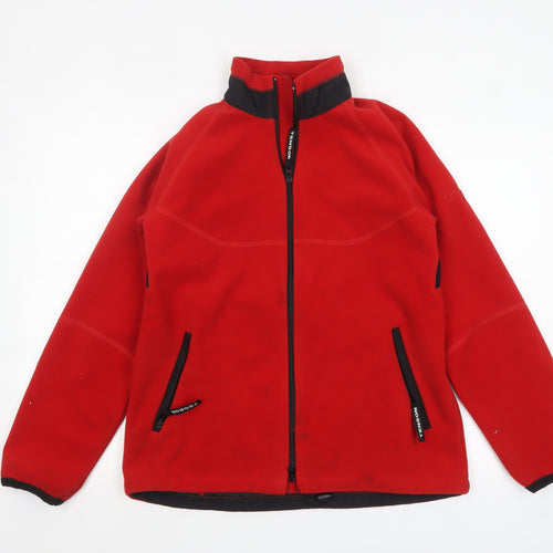 Tenson Women's Red Fleece Full Zip Jacket Size 12