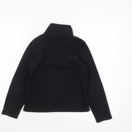 Peter Storm Boys Black 7-8 Years Fleece 1/4 Zip Sweatshirt Pullover