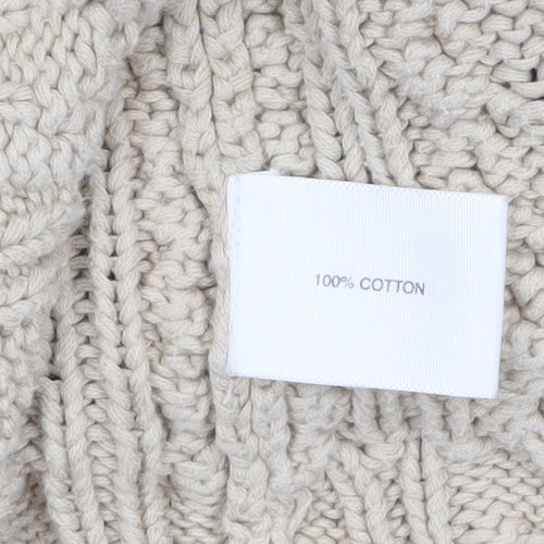 Country Casuals Women Beige Cable-Knit Cotton Jumper L