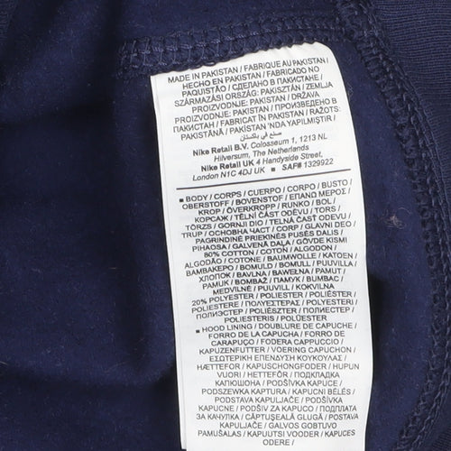 Nike Men's Blue Full Zip Hoodie Small Regular Fit Sportswear