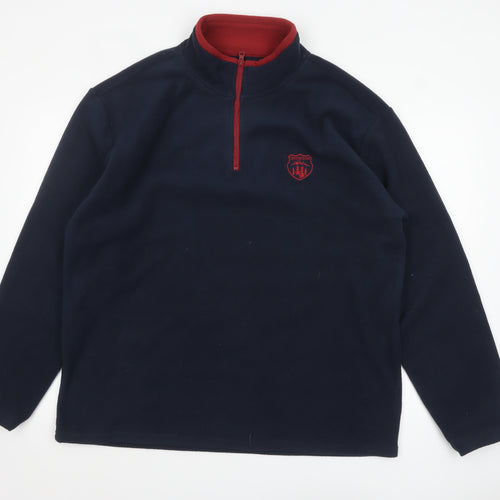 Atlas For Men Navy Blue XL Fleece 1/4 Zip Pullover Sweatshirt