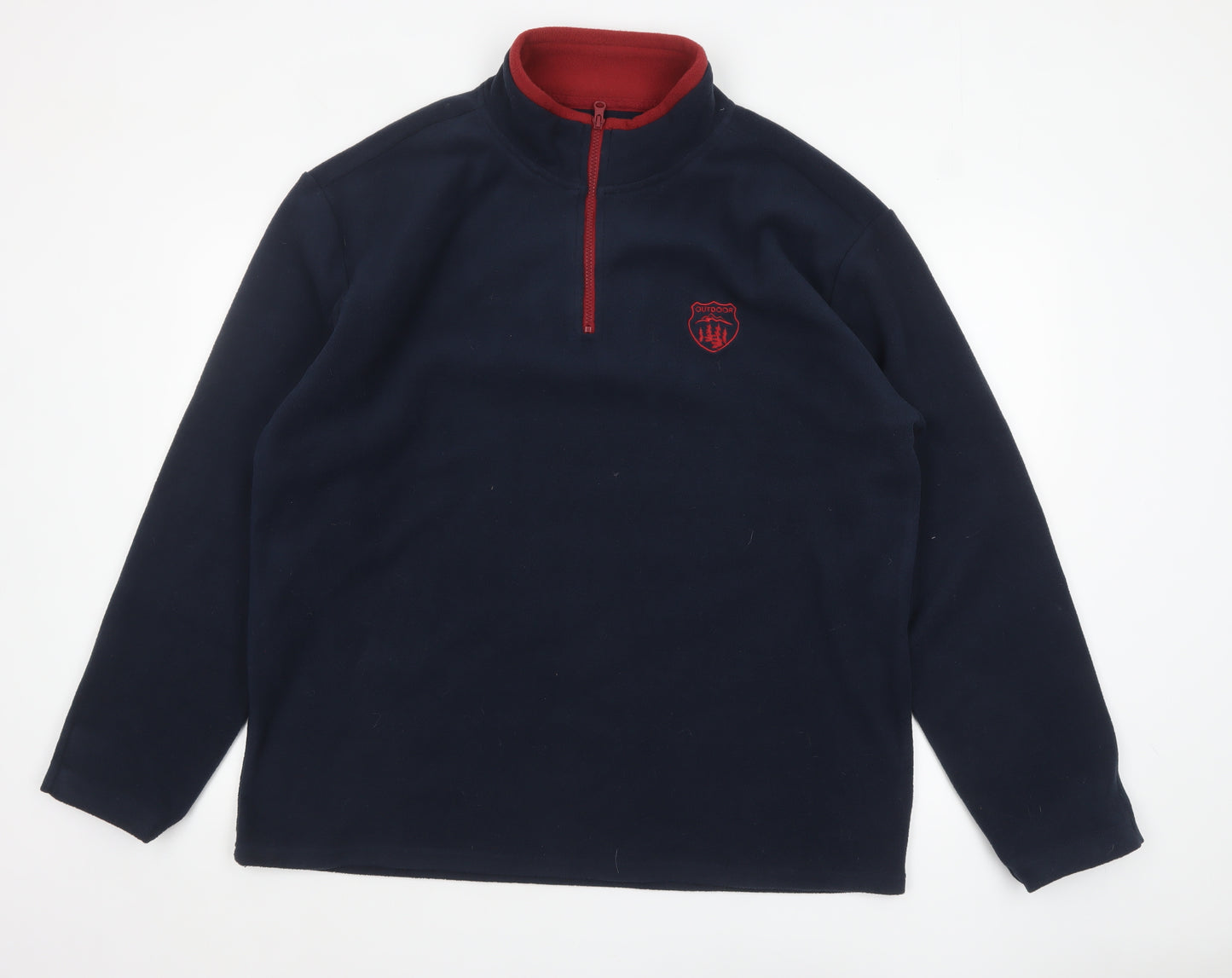 Atlas For Men Navy Blue XL Fleece 1/4 Zip Pullover Sweatshirt
