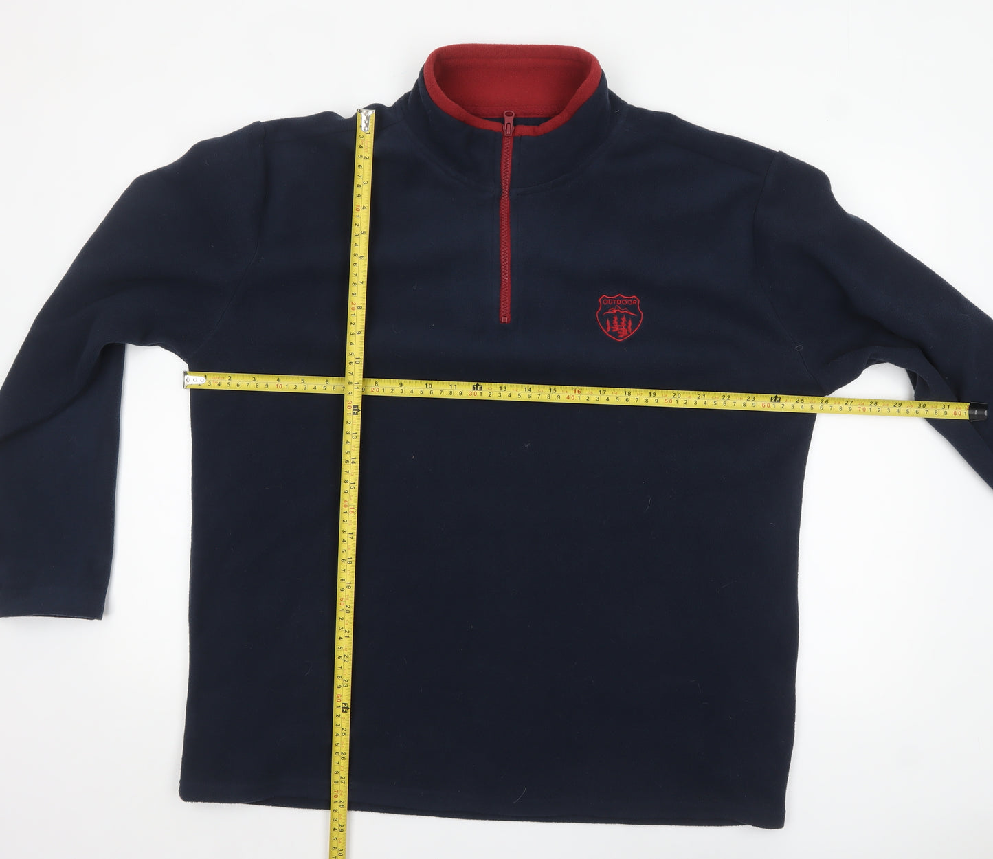 Atlas For Men Navy Blue XL Fleece 1/4 Zip Pullover Sweatshirt