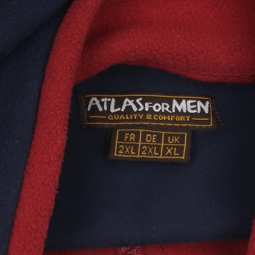Atlas For Men Navy Blue XL Fleece 1/4 Zip Pullover Sweatshirt