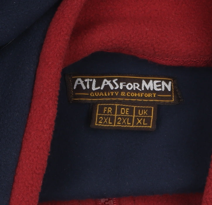 Atlas For Men Navy Blue XL Fleece 1/4 Zip Pullover Sweatshirt