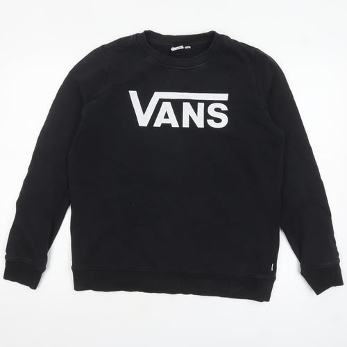 Vans Men's Black Logo Pullover Sweatshirt Size M