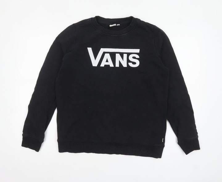 Vans Men's Black Logo Pullover Sweatshirt Size M