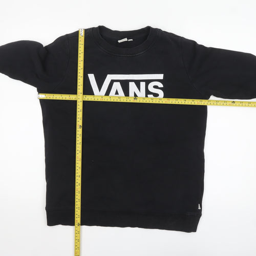 Vans Men's Black Logo Pullover Sweatshirt Size M