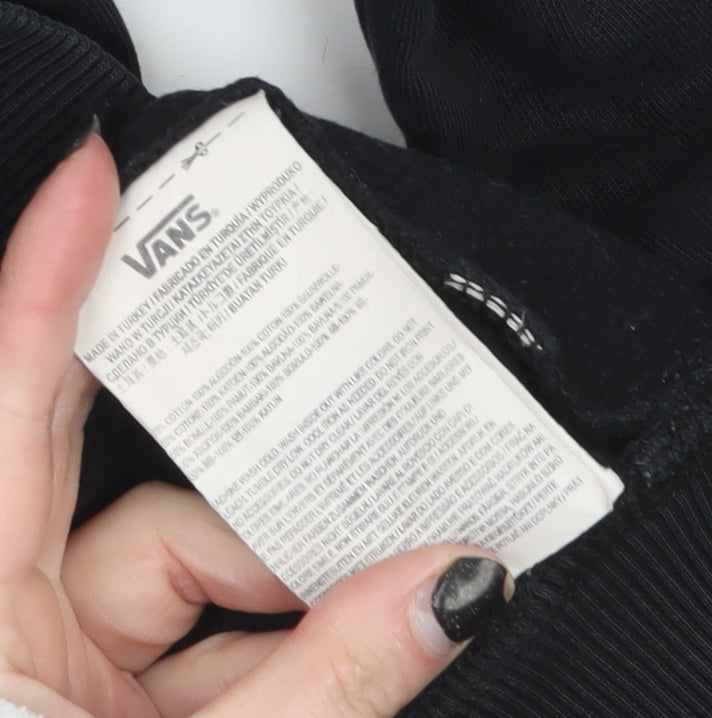 Vans Men's Black Logo Pullover Sweatshirt Size M