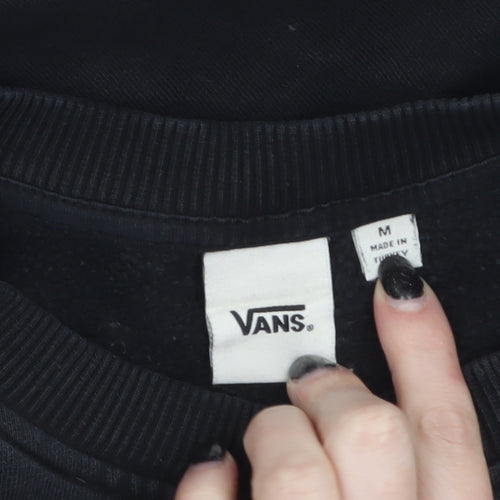 Vans Men's Black Logo Pullover Sweatshirt Size M