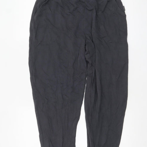 Animal Womens Black Size 14 Jogger Trousers with Pockets