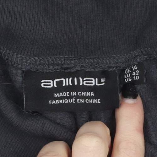 Animal Womens Black Size 14 Jogger Trousers with Pockets