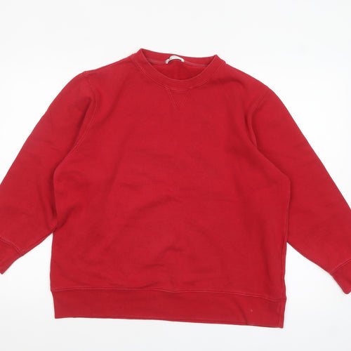 Marks and Spencer Women Red Crew Neck Pullover Sweatshirt Size 14