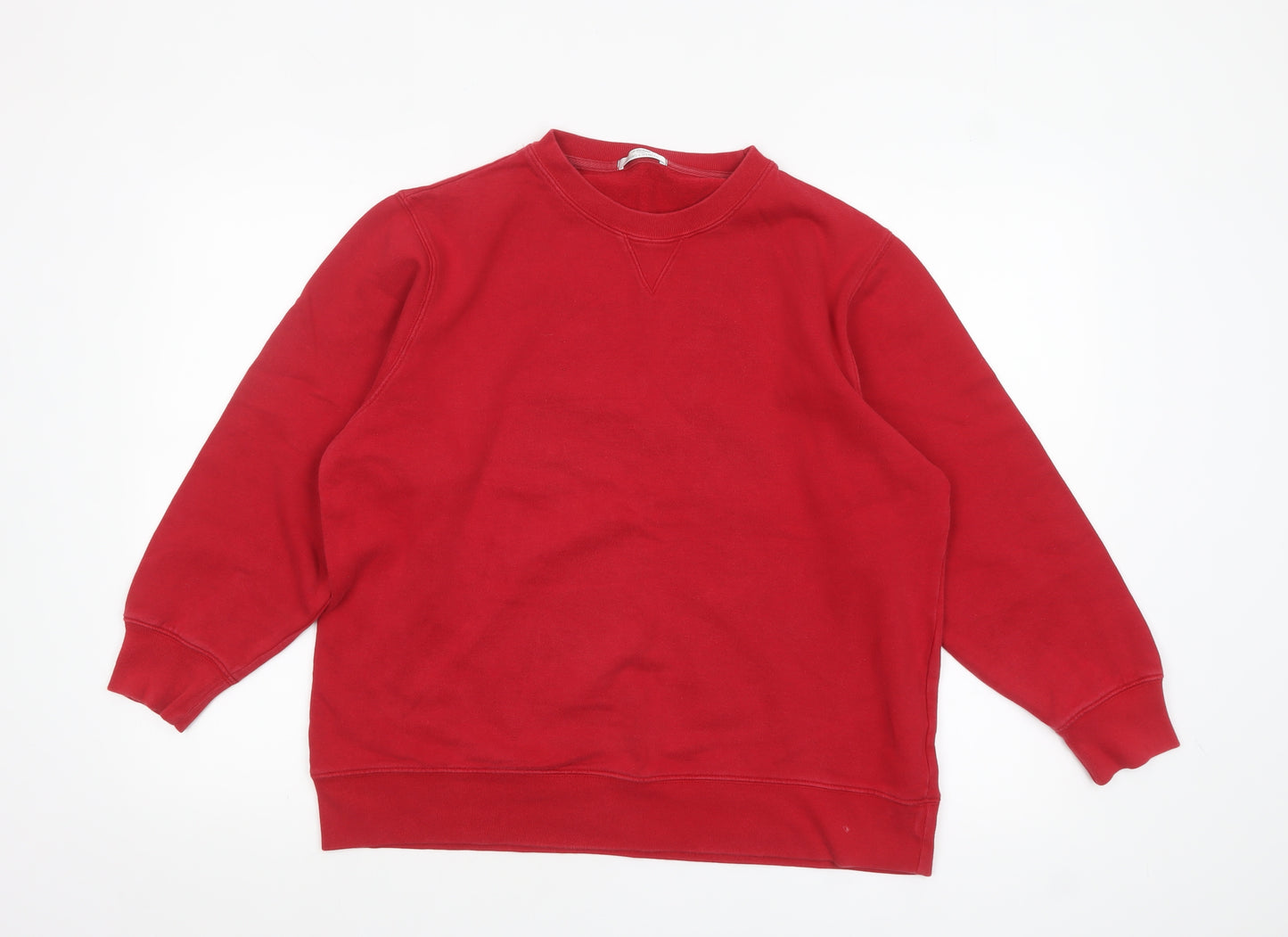 Marks and Spencer Women Red Crew Neck Pullover Sweatshirt Size 14
