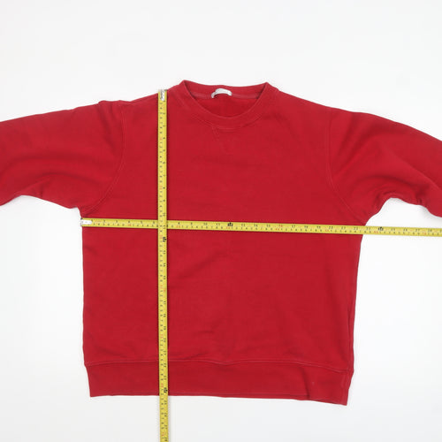 Marks and Spencer Women Red Crew Neck Pullover Sweatshirt Size 14