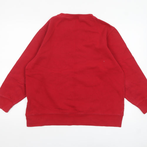 Marks and Spencer Women Red Crew Neck Pullover Sweatshirt Size 14