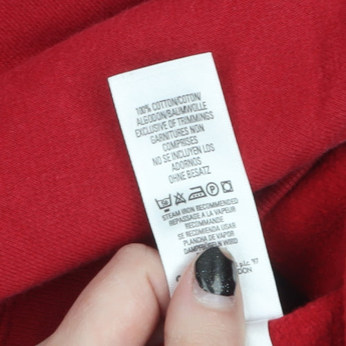 Marks and Spencer Women Red Crew Neck Pullover Sweatshirt Size 14