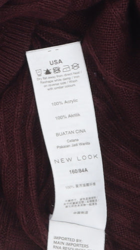 New Look Women Brown Long Sleeve Knit Bodycon Maternity Dress Size 8
