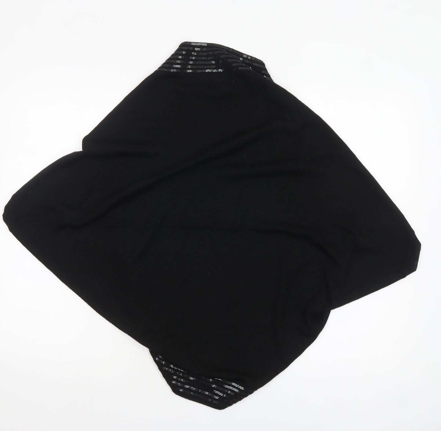 Ann Taylor Loft Women's Black Merino Wool Sequin Shrug L