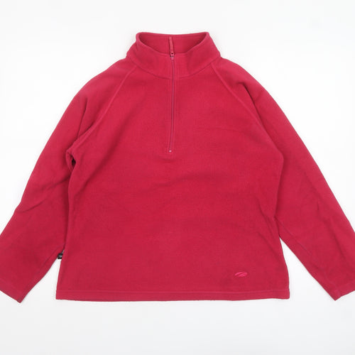 Mountainlife Womens Red Fleece Pullover Sweatshirt Size 12