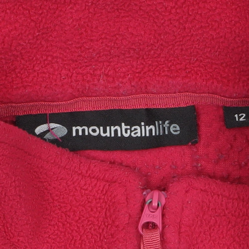 Mountainlife Womens Red Fleece Pullover Sweatshirt Size 12