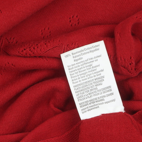 Betty Barclay Women’s Red Cotton Long Sleeve Tunic Jumper Size 10