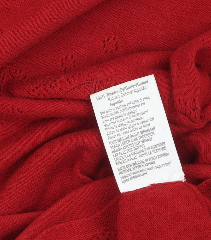 Betty Barclay Women’s Red Cotton Long Sleeve Tunic Jumper Size 10