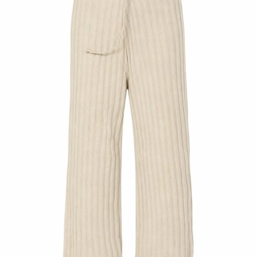Quiz Women's Beige Knit Wide-Leg Lounge Sweatpants Size S