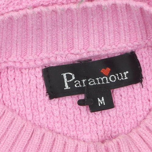 Paramour Women’s Pink Crew Neck Knit Jumper Size M