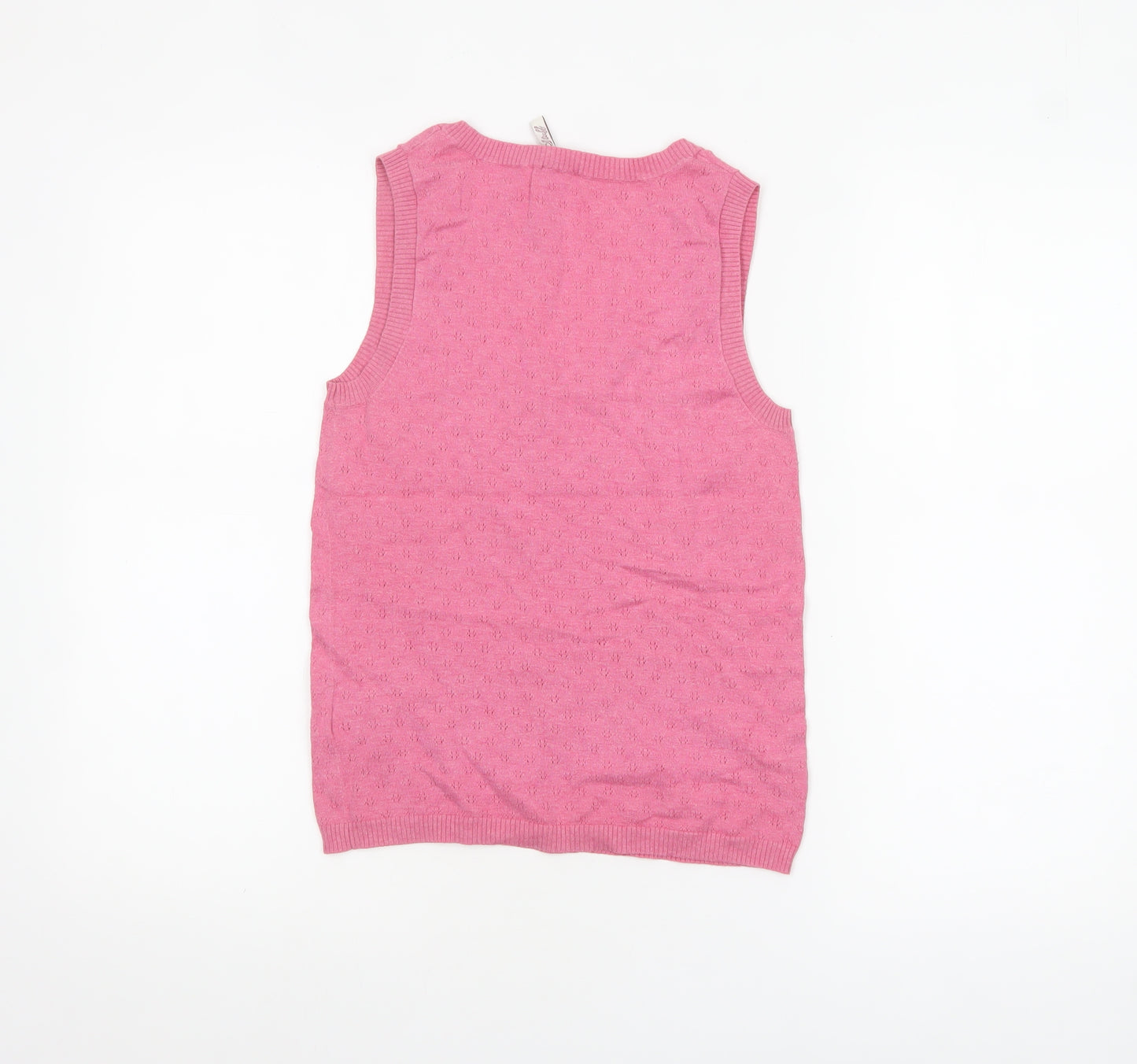 White Stuff Women's Pink Cotton Sleeveless Tank Top Size 8