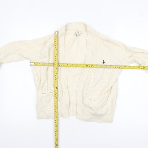 Jack Wills Women's Ivory Merino Wool Blend Cardigan UK 8