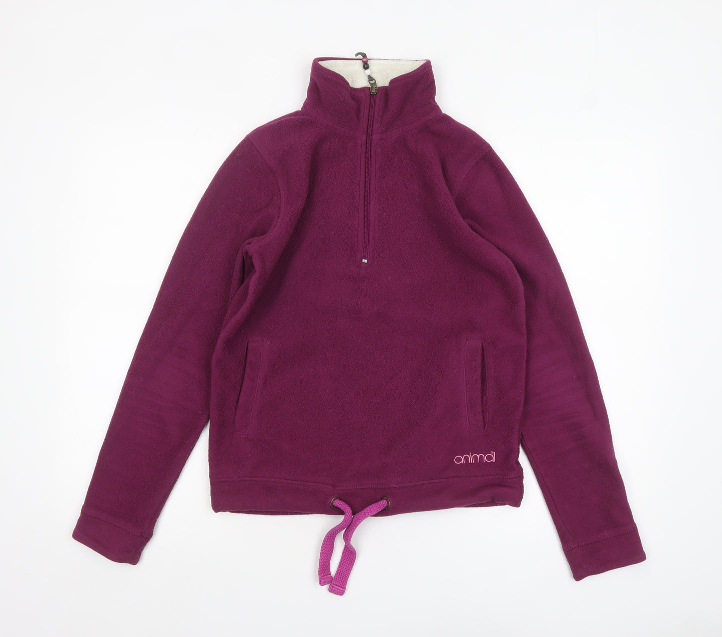 Animal Womens Purple Fleece 1/2 Zip Sweatshirt Size 10