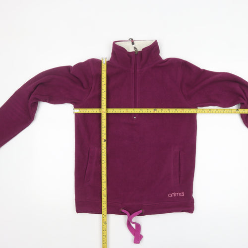 Animal Womens Purple Fleece 1/2 Zip Sweatshirt Size 10
