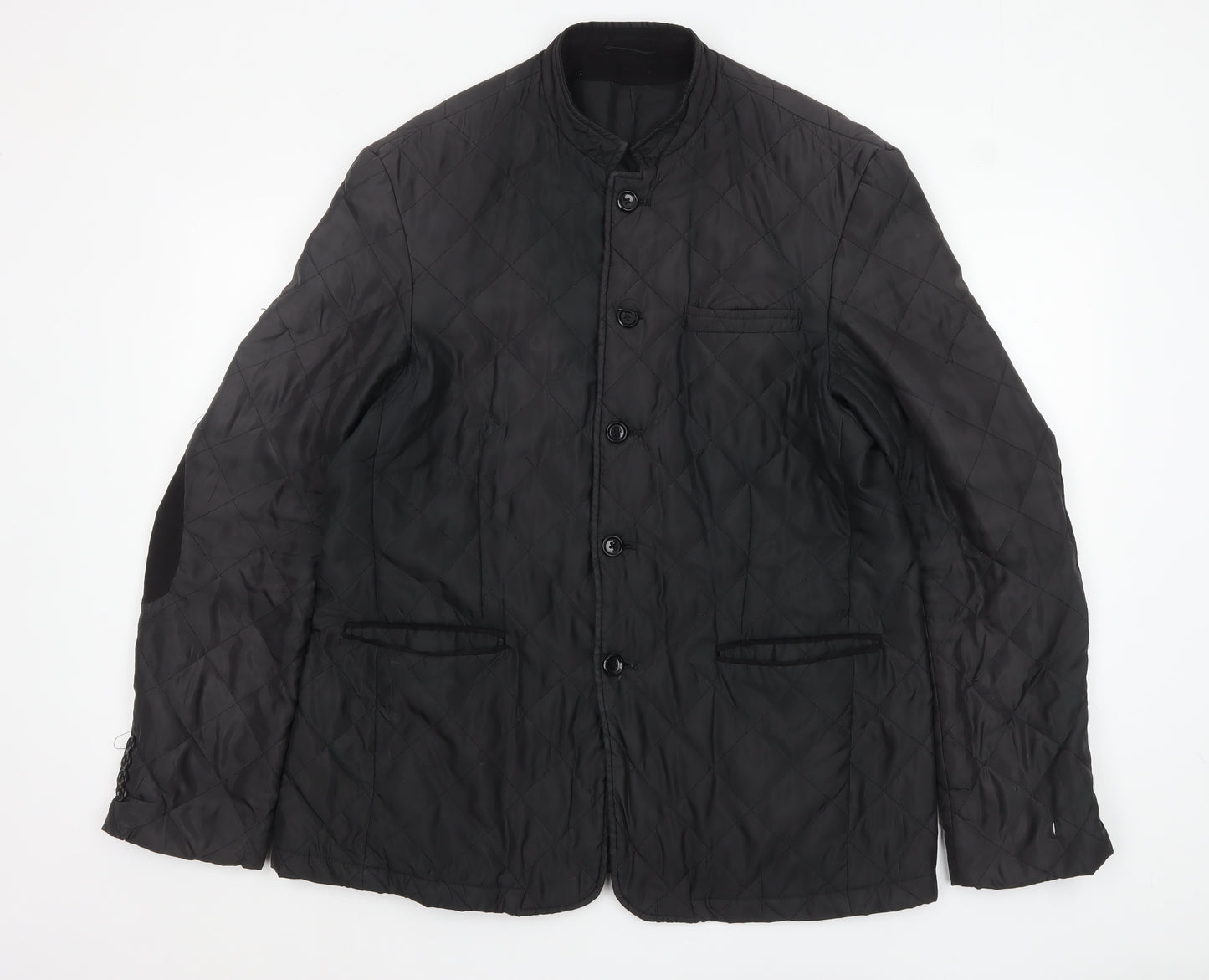 BlackBerrys Men's Black Quilted Slim Fit Jacket Size 44