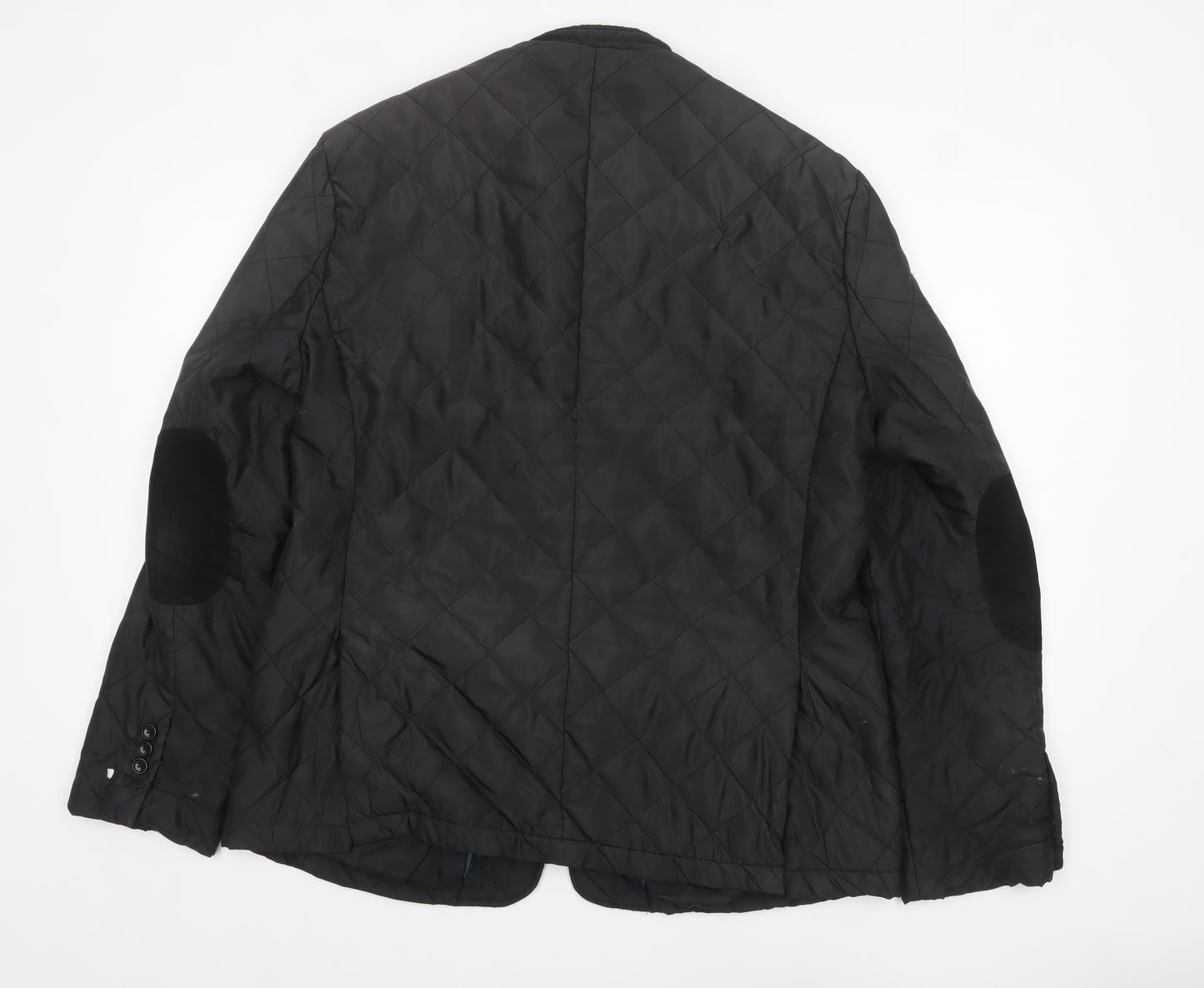 BlackBerrys Men's Black Quilted Slim Fit Jacket Size 44