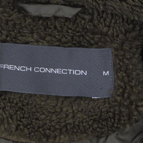 French Connection Womens Brown Long Fleece Coat Size M