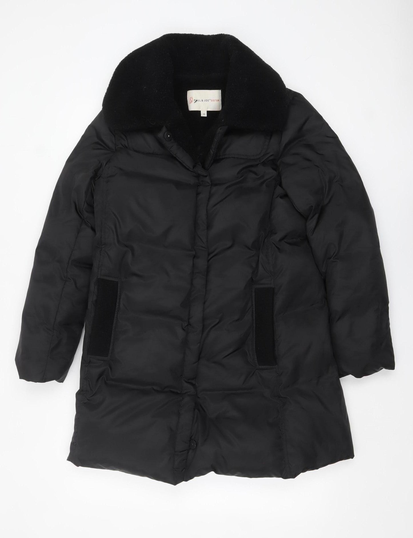 Paul & Joe Sister Women's Black Long Puffer Coat Size 10