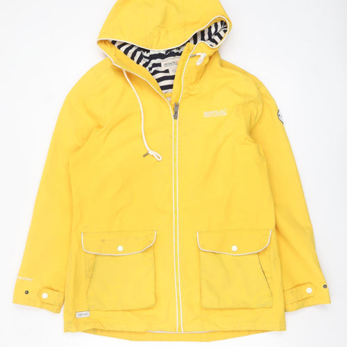 Regatta Women’s Yellow Waterproof Hooded Rain Jacket UK 14