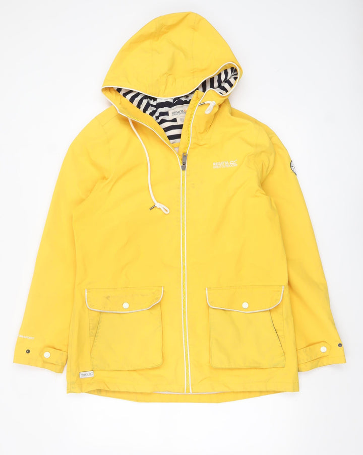 Regatta Women’s Yellow Waterproof Hooded Rain Jacket UK 14