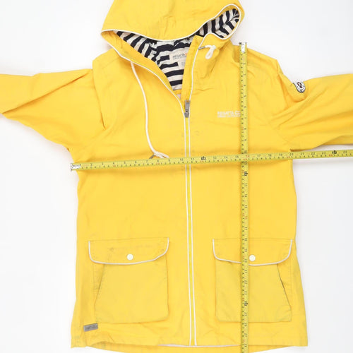 Regatta Women’s Yellow Waterproof Hooded Rain Jacket UK 14