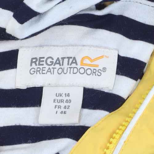 Regatta Women’s Yellow Waterproof Hooded Rain Jacket UK 14